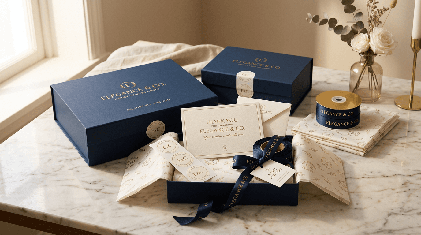 Branded packaging materials for on-demand print fulfillment