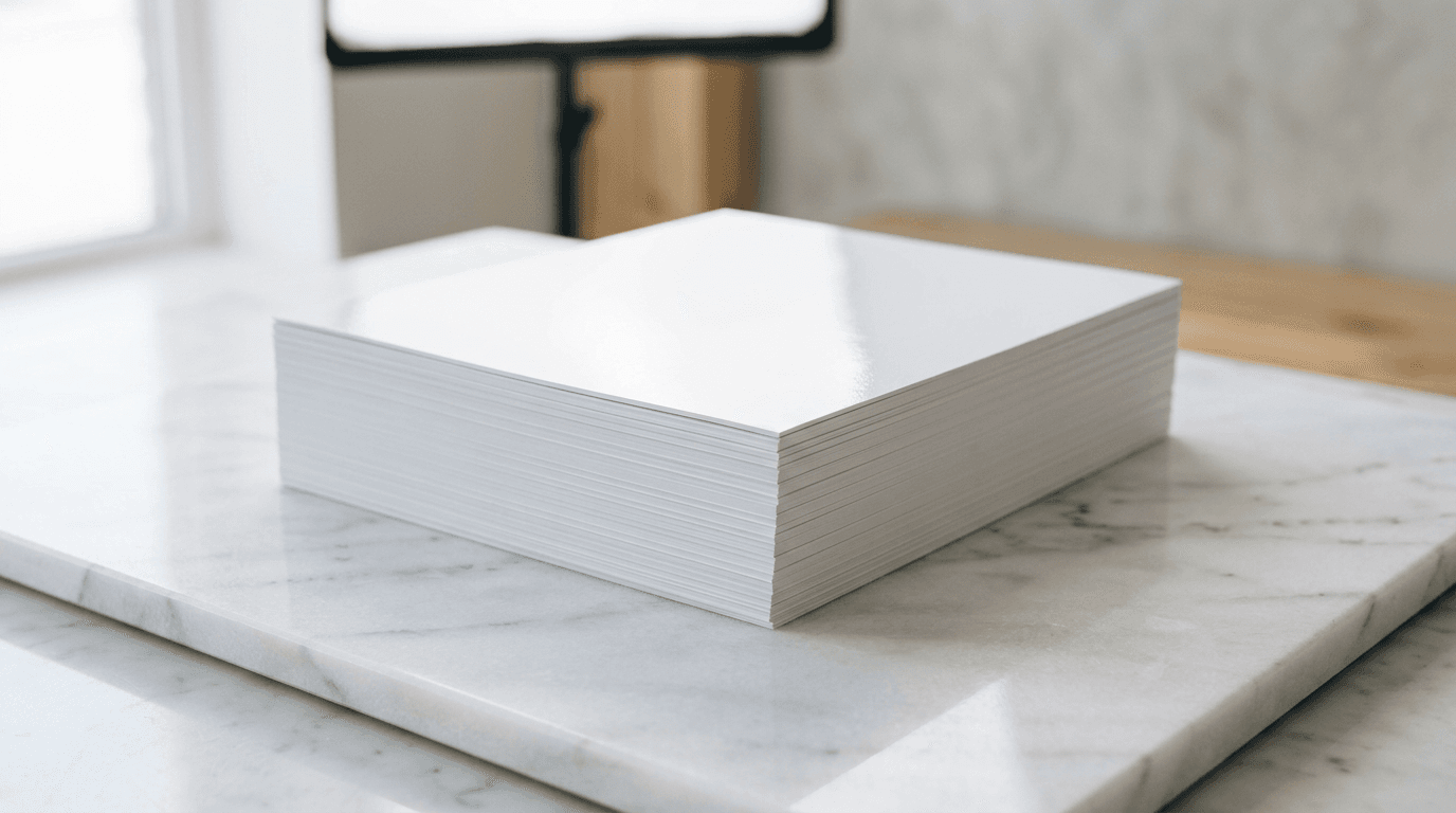 Glossy Photo paper stock for mailed letters